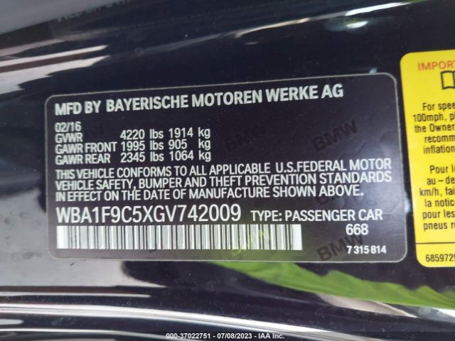 WBA1F9C5XGV742009 BMW 2 Series 228i