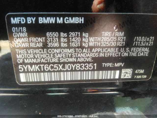 5YMKT6C5XJ0Y83351 BMW X5 M