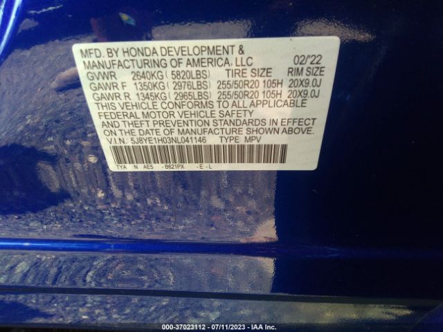 5J8YE1H03NL041146 Acura Mdx A-spec Package