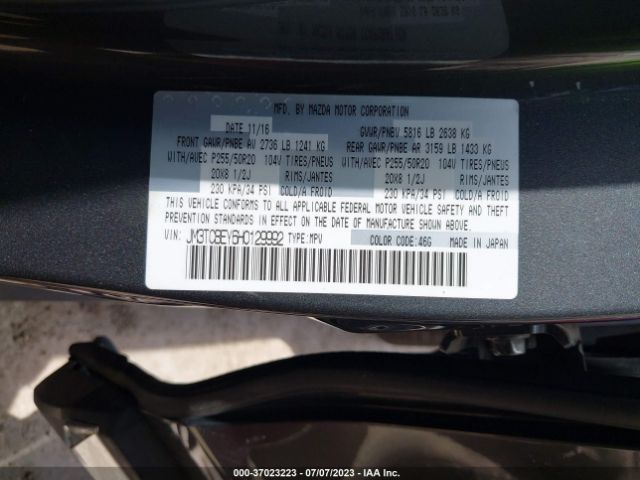 2017 MAZDA CX-9 JM3TCBEY6H0129992 Photo 8