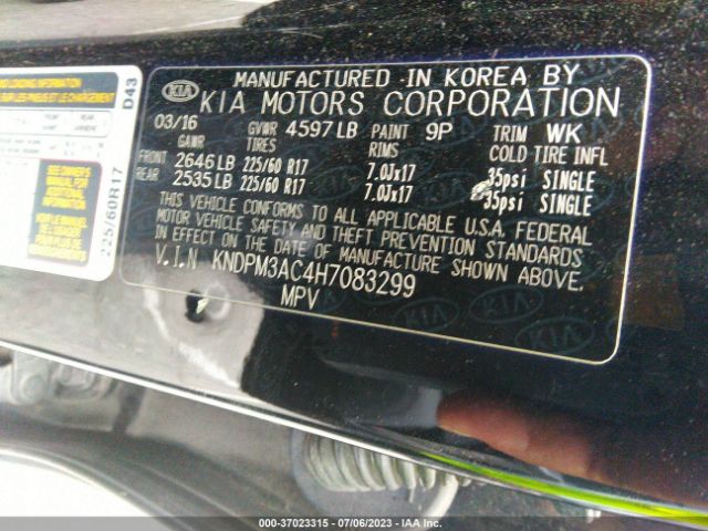 KNDPM3AC4H7083299 KIA Sportage Lx