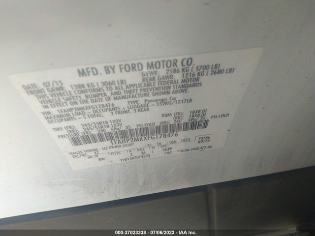 1FAHP2MKXFG178476 Ford SEDAN POLICE INTERCEPTOR