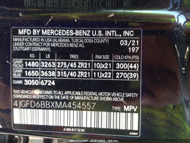 4JGFD6BBXMA454557 Mercedes-Benz Gle Amg Gle 53