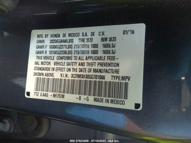 Honda CR-V LX 2016 3CZRM3H30GG701066 Image 9