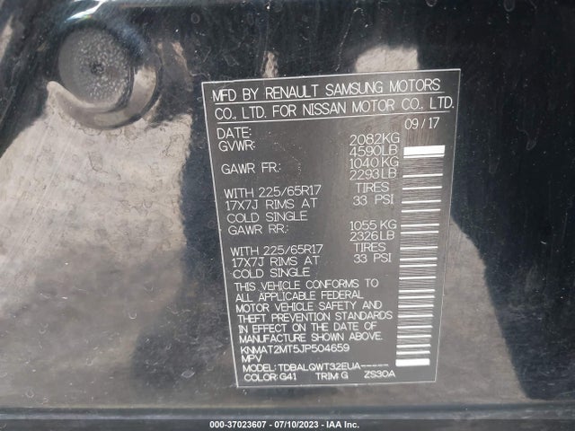 Nissan ROGUE SV 2018 KNMAT2MT5JP504659 Image 15