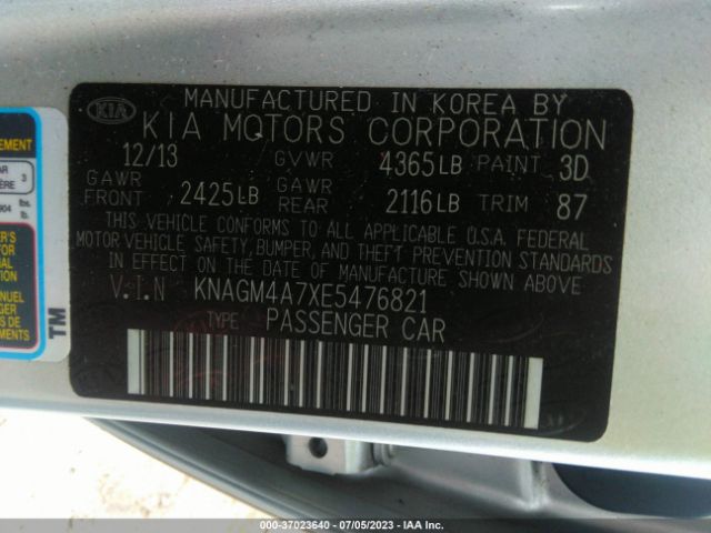 KNAGM4A7XE5476821 KIA Optima Lx