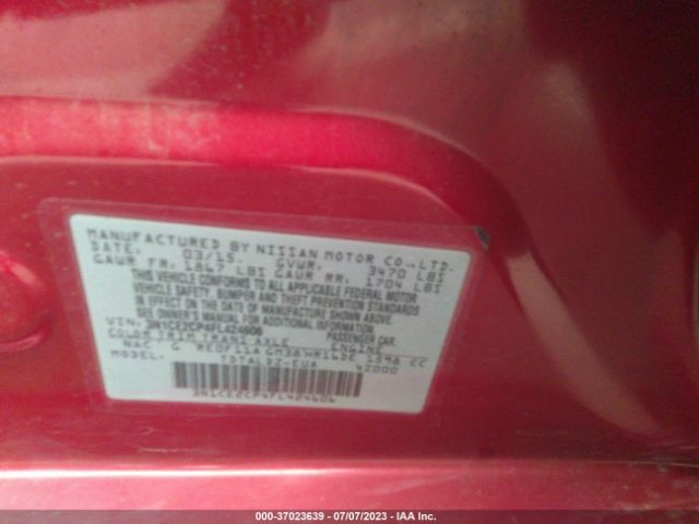 3N1CE2CP4FL424606 Nissan Versa Note Sv