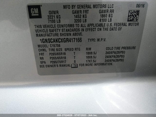 Chevrolet Tahoe Ls 2016 1GNSCAKCXGR417166 Image 9