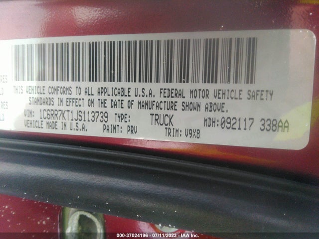 1C6RR7KT1JS113739 RAM 1500 Express