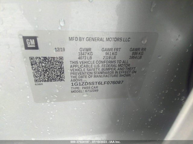 Chevrolet MALIBU LT 2020 1G1ZD5ST6LF076087 Image 9