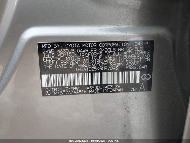 JTHBA1D25K5097093 Lexus Is Is 300