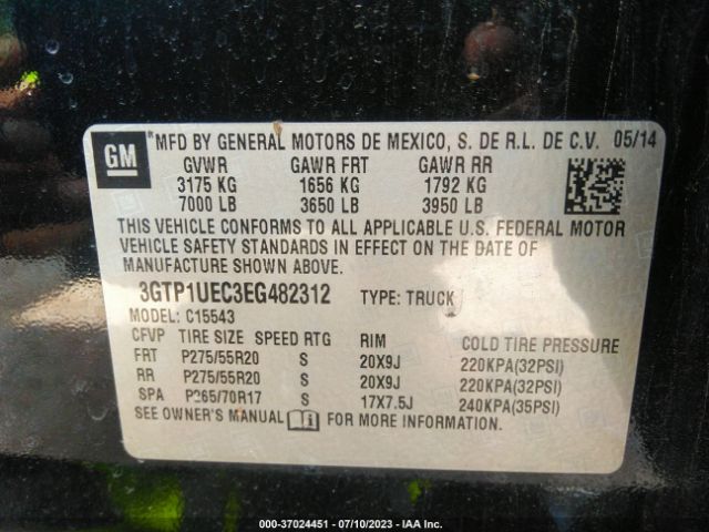 3GTP1UEC3EG482312 GMC Sierra 1500 Sle