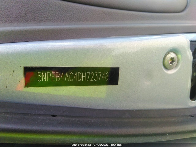 2013 HYUNDAI SONATA GLS PZEV VIN: 5NPEB4AC4DH723746