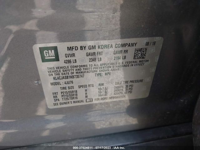 KL4CJASB1KB735747 Buick Encore Preferred