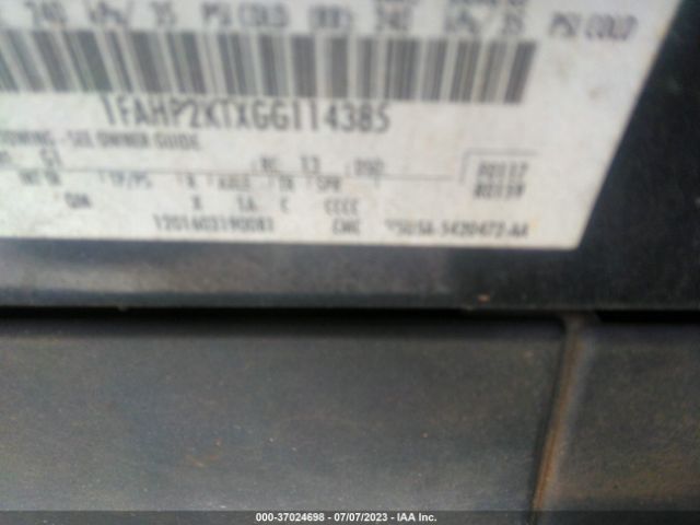 1FAHP2KTXGG114385 Ford TAURUS SHO