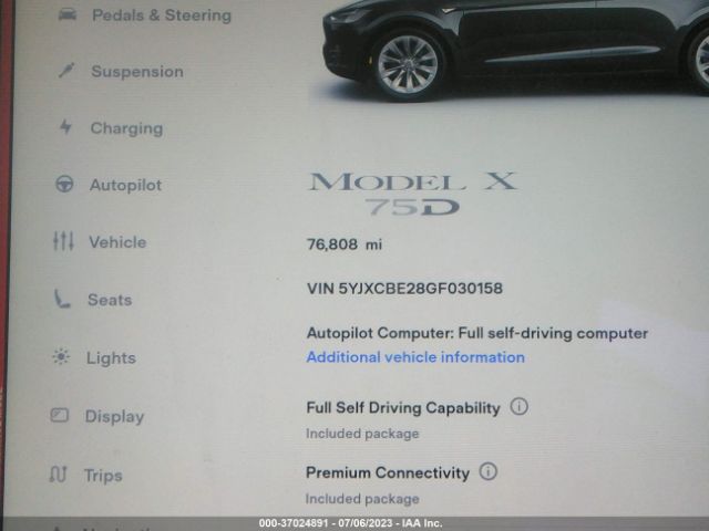 5YJXCBE28GF030158 Tesla Model X 70d/90d/75d/60d/p100d