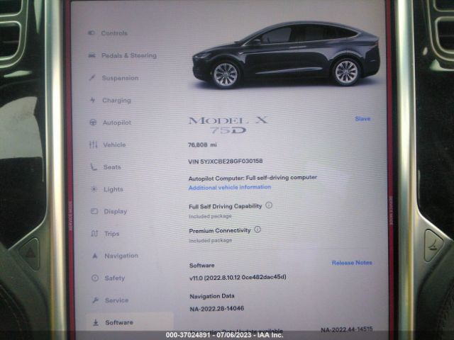 5YJXCBE28GF030158 Tesla Model X 70d/90d/75d/60d/p100d