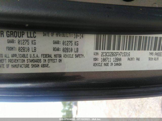2C3CDZBG5FH715316 Dodge Challenger Sxt Plus
