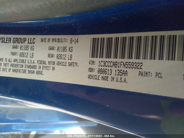Chrysler 200 Limited 2015 1C3CCCAB1FN559322 Image 9