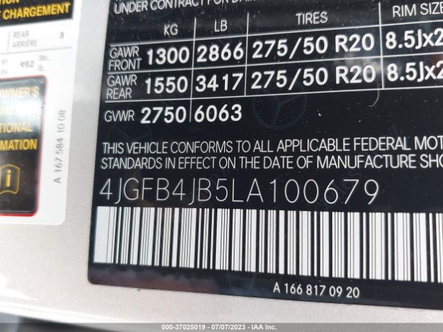 4JGFB4JB5LA100679 Mercedes-Benz Gle Gle 350