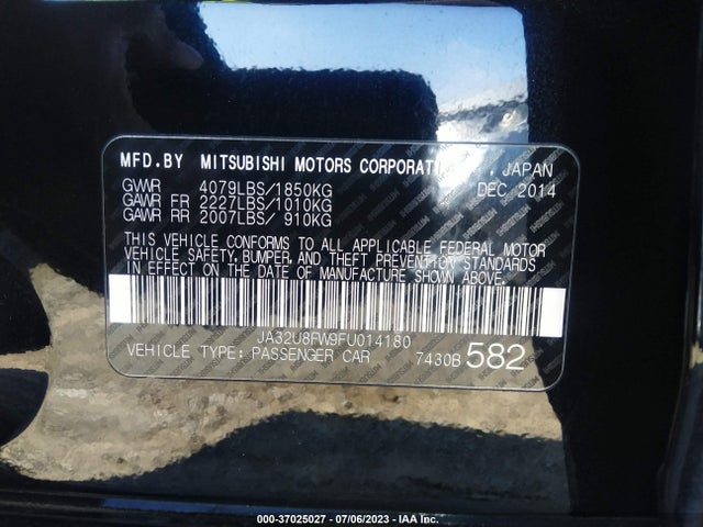 JA32U8FW9FU014180 Mitsubishi LANCER GT