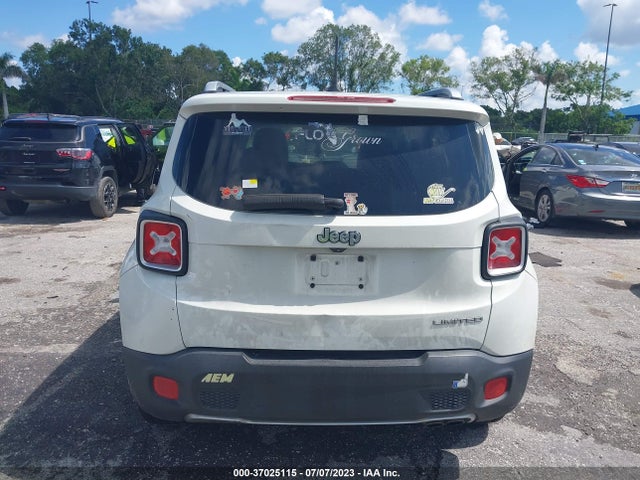 2016 JEEP RENEGADE LIMITED VIN: ZACCJADT5GPD73284