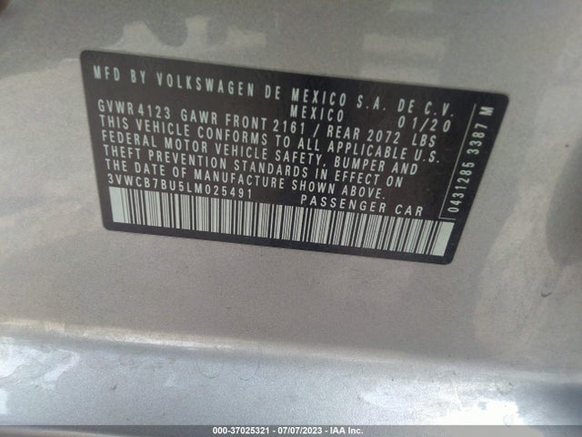 3VWCB7BU5LM025491 Volkswagen Jetta S/se/r-line