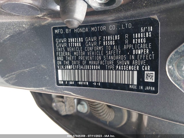 Honda Civic Sedan Ex-t 2018 JHMFC1F34JX020994 Image 9