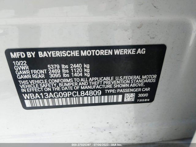 BMW 5 Series 530e 2023 WBA13AG09PCL84809 Image 9