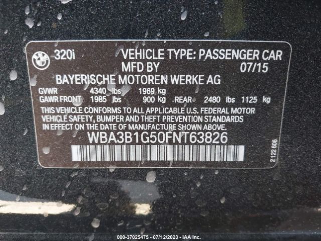 WBA3B1G50FNT63826 BMW 3 Series 320i