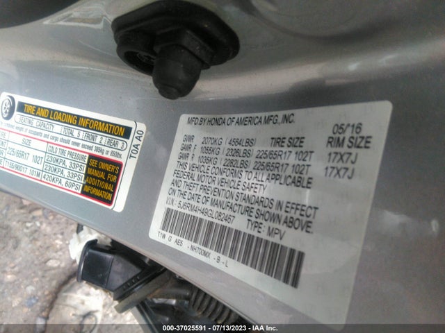 Honda CR-V SE 2016 5J6RM4H49GL082467 Image 9