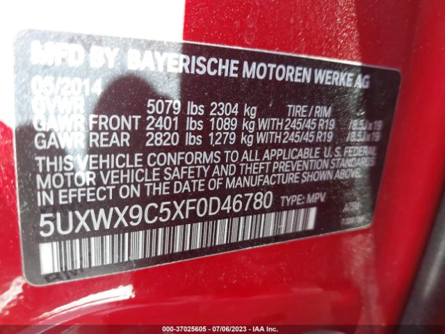 5UXWX9C5XF0D46780 BMW X3 Xdrive28i