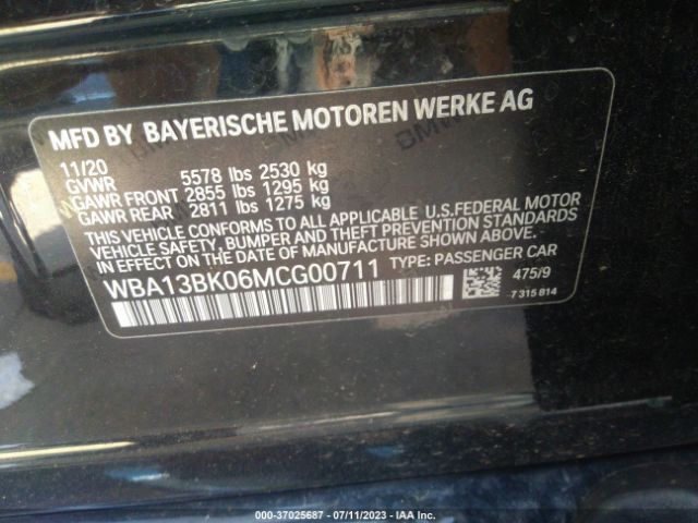 WBA13BK06MCG00711 BMW 5 Series M550i Xdrive