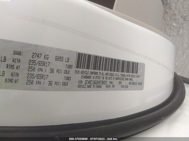 2C4RC1BG2KR730371 Chrysler Pacifica Touring L