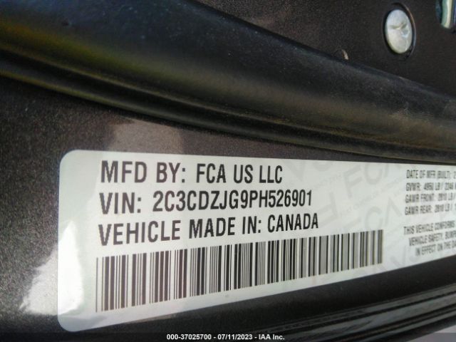 2C3CDZJG9PH526901 Dodge Challenger Gt