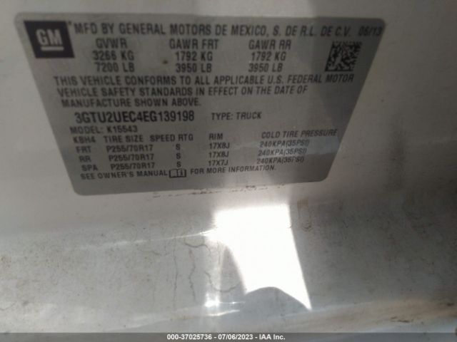 3GTU2UEC4EG139198 GMC Sierra 1500 Sle