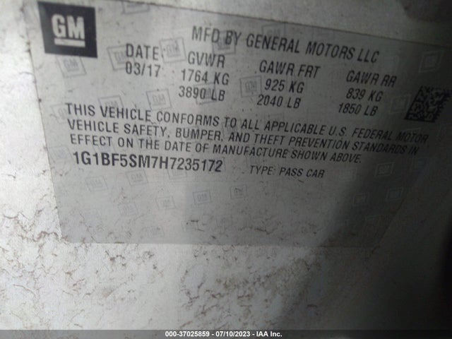Chevrolet Cruze Premier 2017 1G1BF5SM7H7235172 Image 15