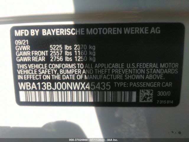 WBA13BJ00NWX45435 BMW 5 Series 530i Xdrive