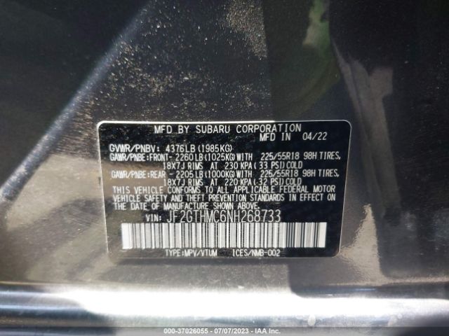 JF2GTHMC6NH268733 Subaru Crosstrek Limited