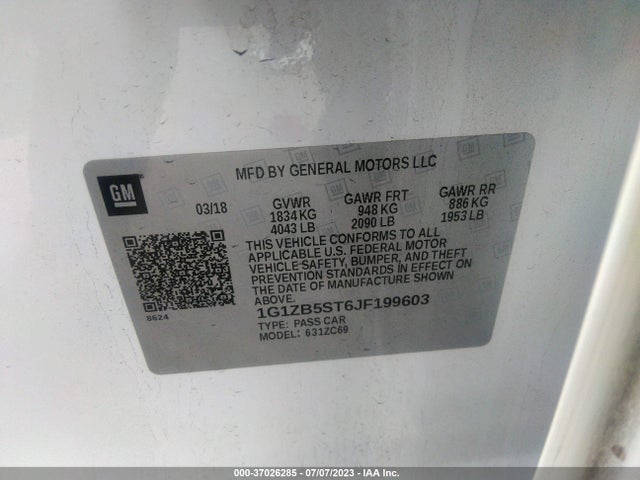 Chevrolet MALIBU LS 2018 1G1ZB5ST6JF199603 Image 16