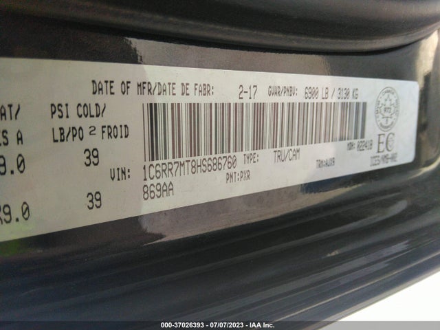 1C6RR7MT8HS686760 RAM 1500 Night
