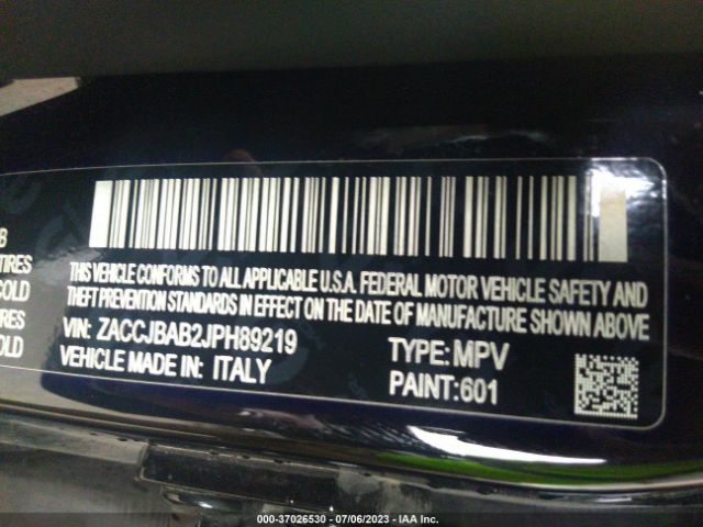 ZACCJBAB2JPH89219 Jeep Renegade Sport