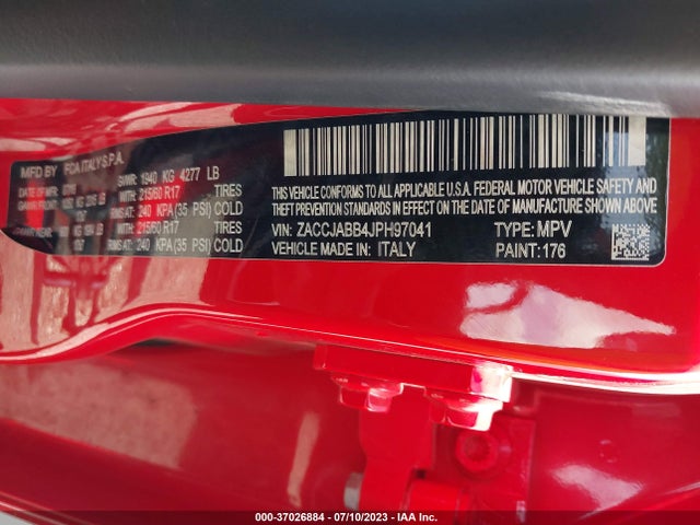 ZACCJABB4JPH97041 Jeep Renegade Latitude