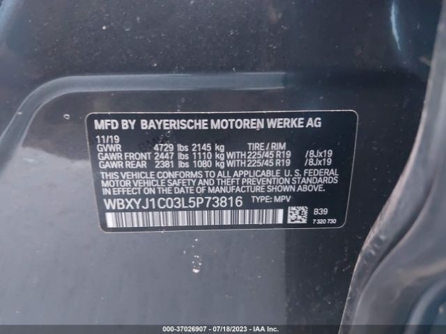 WBXYJ1C03L5P73816 BMW X2 Xdrive28i