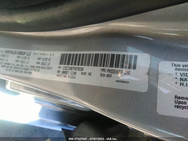 1C3CCCAB7FN578330 Chrysler 200 Limited
