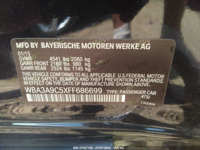 WBA3A9C5XFF686699 BMW 3 Series 335i