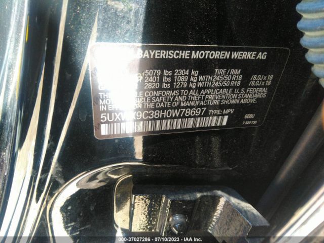 5UXWX9C38H0W78697 BMW X3 Xdrive28i