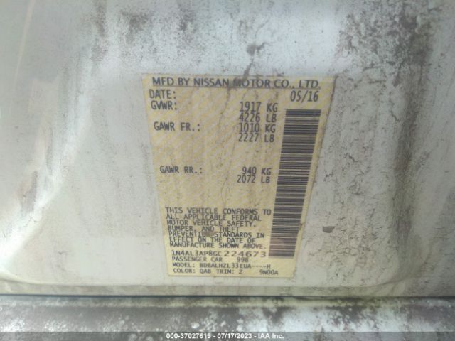 1N4AL3AP8GC224673 Nissan Altima 2.5 Sr