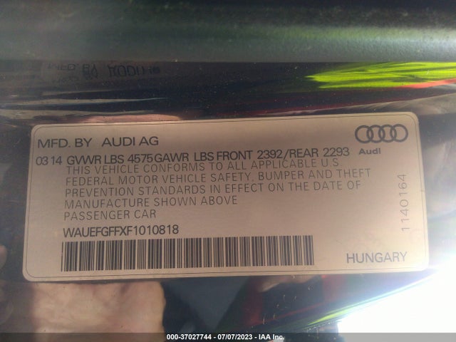 WAUEFGFFXF1010818 Audi A3 2.0t Premium Plus