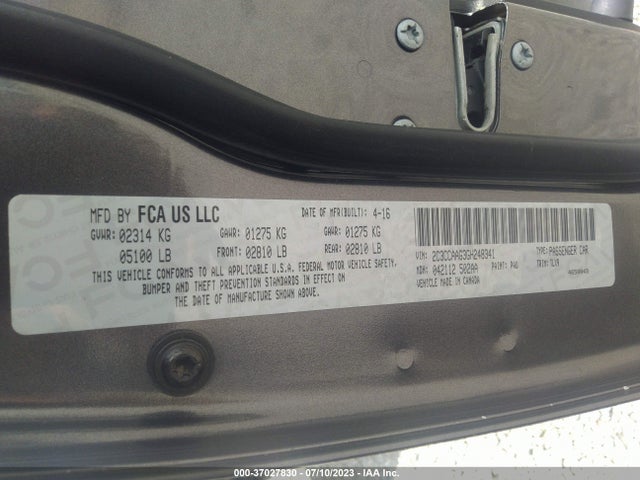 2C3CCAAG3GH248341 Chrysler 300 Limited